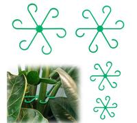Moguri Juego de 4 soportes para plantas trepadoras, clips para plantas y soportes para plantas, pinzas reutilizables para flores, soporte para arbustos para hortensias, plantas verdes