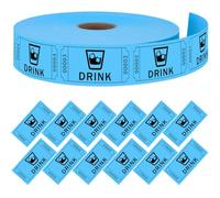 Moguri Rollo de fichas de 1000 piezas, cupones de bebidas azules de alta calidad para eventos, Tombola suelta encanto discreto y diseño práctico