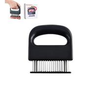 Moguxb Ablandador de Carne Negro Ablandador de Carne Manual con 48 Cuchillas Mazo para Carne Ablandador con Cuchillas para Ternera, Pescado y Cerdo