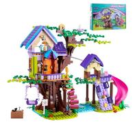 MOGZZi Set de Construcción Casa del Árbol 791 Piezas con LED, Casa de la Amistad con Flores, Regalo Educativo Stem para Niños y Niñas 8-15+ Años