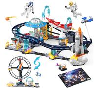 MOGZZi Set de Construcción Montaña Rusa Space Shuttle, 788 PCS 2-en-1 Stem Juguete Espaciales Nave Espacial Descubrimiento Parque Friends con Cohete, Ferroviario, Regalo para Niñas 6+ Años