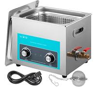 Moh Limpiador Ultrasónico con Temporizador de Calefacción 10 L, Profesional Limpiador Ultrasónico 220 V, Limpiador Ultrasónico de Acero Inoxidable 40 kHz para Limpieza de Anillos de Gafas Instrumento