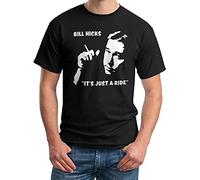 mohai Men's Bill Hicks T-Shirt - Comedy Quote - Its Just A Ride Tees Black XXL