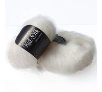 Mohair and Silk Yarn Drops - Hilo de seda para niños, 0 o encaje, 2 capas, 0.9 onzas, 230 yardas por ovillo (01 blanco hueso)