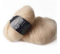 Mohair and Silk Yarn Drops Kid-Seda, 0 o encaje, 2 capas, 25,5 g 230 yardas por bola (29 vainilla)
