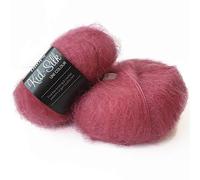 Mohair and Silk Yarn Drops Kid-Seda, 0 o encaje, 2 capas, 25,5 g 230 yardas por bola (32 frambuesas)