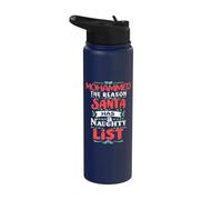 Mohammed Santa Navidad diciendo divertido nombre de Mahoma Stainless Steel Insulated Water Bottle