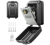 Mohard Cajetin Llaves con Codigo, Caja Llaves Pared de Seguridad con Llave Reconfigurable y Combinación de 4 Dígitos, Caja Fuerte Llaves Exterior Impermeable & Gran Capacidad para Hogar Oficina Garaje