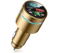 Mohard Transmisor FM Bluetooth Coche 5.3, Metal PD 30W & QC3.0 18W Cargador Coche Rápido, Manos Libres Receptor Música Bluetooth Coche con Cancelación Ruido, con Anillo Luz & Música Alta Fidelida Car