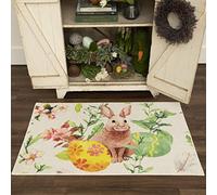 Mohawk Home Easter Bunny Multi - Alfombrilla de Cocina (2 pies de 6 Pulgadas x 4 pies de 2 Pulgadas)