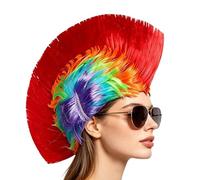Mohawk Mohawk Wig | Rainbow Colorful Unisex Cockscomb Hair | Masquerade Pun