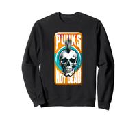 Mohawk Punks no está muerto, música rock, Mohican Skull Retro Sudadera