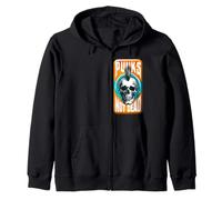 Mohawk Punks no está muerto, música rock, Mohican Skull Retro Sudadera con Capucha
