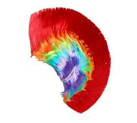 Mohawk Wig - 12 Inch Rainbow Party Hair | Synthetic Fiber Cockscomb Costume Wig Rock Prop For Adults Men Women Festival Cosplay Themed Events Fun Dress Up Accessory