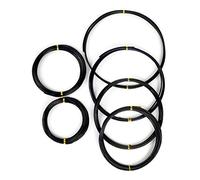 MoHern Alambre para bonsái, 5 tamaños de 1 mm, 1,5 mm, 2 mm, 2,5 mm, 3 mm, 4 mm, alambre de aluminio negro, kit de herramientas de bonsái de 152 pies, alambre de árbol bonsái de 300 gramos para