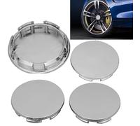 mohito 4 PCS Tapas de Rueda de Centro, OD 56mm ID 53mm Tapas Centrales, Tapas Centrales, para Centro de Rueda Accesorios para Coche - Plateado