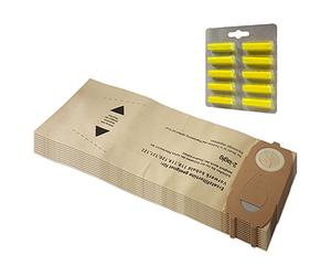 MohMus 10 Bolsas de aspiradora + 10 Ambientadores para Vorwerk Kobold VK 118, 119, 120, 121, 122, VK118, VK119, VK120, VK121, VK122