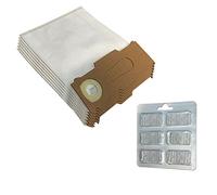 MohMus 6 Microfibra Bolsas de aspiradora + 6 Ambientadores para Vorwerk Kobold VK 130, 131 SC, VK130, VK131