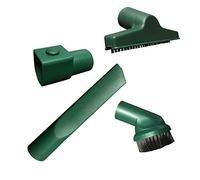 MohMus Kit De Accesorios para Aspiradora(Cepillo Muebles + Boquilla tapicería + Boquilla rincones + Adaptador) para Vorwerk Kobold VK 118, 119, 120, 121, 122, VK118, VK119, VK120, VK121, VK122