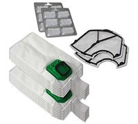 MohMus Set - 12 Microfibra Bolsas de aspiradora + 12 Ambientadores + 2X Filtro de Motor para Vorwerk Kobold VK 140, 150, VK140, VK150