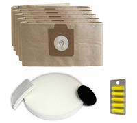 MohMus Set 5 Bolsas de aspiradora + Filtro Grueso + Filtro Fino + Filtro de Motor + 10 Ambientadores para Electrolux UZ930, Lux DP9000, Nilfisk GD930