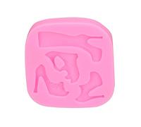 Moho de silicona tacones altos moldes estampado alimento molde de silicona herramientas para hornear diy budín pastel de helado pastel de jabón hecho