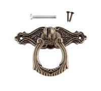 MOHUIED Anillo de tracción vintage 1 tirador de anillo bronce antiguo for muebles, pomos for cajón cocina, armario, puerta, caja madera, 65 x 48 mm