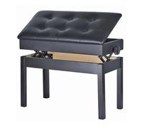 MOHUIED Banco de Piano Cuero con elevación Doble y Altura Ajustable, Taburete estantería, Almacenamiento para intérpretes