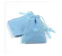 MOHUIED Bolsa de terciopelo para joyas 100 unids/lote 5x7cm 7x9cm 9x12cm bolsas de terciopelo con cordones embalaje joyería boda(Sky blue,5x7cm)