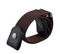 MOHUIED Cinturón Elástico Sin Hebilla Elástico Jean de cintura unisex sin rastro tela tejida con cinturón invisible elástico(02 Brown)