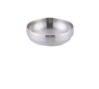 MOHUIED Cold Noodle Bowl Double Wall Vacuum Insulation Ramen Salad Bowls para Preparar, Servir y Cocinar(19cm silvery)