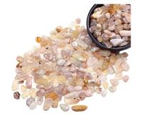 MOHUIED Grava para Acuario Piedras, Cristales, Chips, fluorita, lapislázuli, minerales, Reiki, ágata, espécimen, Piedra Preciosa, decoración for acuarios, Manualidades(Color 8,50g)