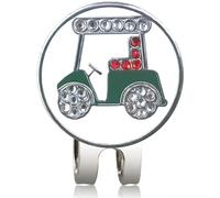 MOHUIED Marcador de Pelota de Golf for Coche y Kiss My Putt, Diamantes de imitación, Accesorios de Golf con Clip magnético for Sombrero, 1 ud. para golfistas(1pc with Cap Clip)