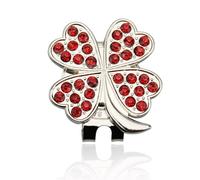 MOHUIED Marcadores de Pelotas de Golf, 7 Tipos de Hojas de la Suerte, Cuatro Verdes con Clips magnéticos for Sombrero, Buena Suerte, Hermosas Piezas de Accesorios de Golf para golfistas(A6)