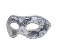 MOHUIED Mascarilla de Encaje Gafas for mujer, máscara de Cosplay, vestido con cinta encaje hecho a mano, cubierta for ojos for mascarada, disfraces for hombre(WHITE)