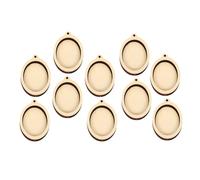 MOHUIED Mini Aro de Bordado Mini aros de bordado, marco pequeño madera for punto cruz, adorno colgante, herramientas costura, accesorios artesanal, 10 Uds(Oval)