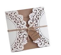 MOHUIED Tarjeta de boda 10/20/50Pcs Wedding Invitations Card Vintage Bridal Shower Decor Event Party Supplies(10pcs)
