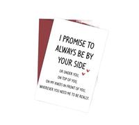 MOHUIED Tarjeta de boda 1PC Funny Anniversary Card,I Promise to Always Be by Your Side,Birthday for Husband Boyfriend(Color 1)