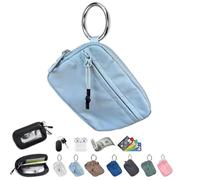 MOHXFE The Iris Wallet,Women's Waterproof Nylon Keychain Wallet,Iris Wallets for Women,The Iris Pouch Wristlet,Multifunctional Fashion Wristlet Bag Zip Card Case,Large Capacity (1PC-G)