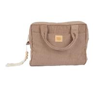 Moi Mili Bolso de pana para mujer con cremallera, Helbraun, 26 x 20 x 7 cm