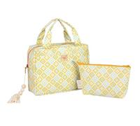 Moi Mili Juego de bolsas de maquillaje para mujer, bolsas de maquillaje para viajes, mosaico, Neceser de cosméticos