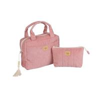 Moi Mili Juego de bolsas de maquillaje para mujer, bolsas de maquillaje para viajes, Rosa., Neceser de cosméticos