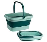 Moicainy Hidromasaje para Pies Plegable, Baño Portátil con Asa y Función de Masaje para Relajados
