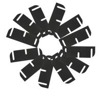 Moicstiy 12 cuñas de bisagra de puerta de 3.5 pulgadas, policarbonato negro
