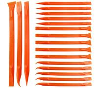 Moicstiy 18 raspadores de plástico de fibra de carbono antiarañazos multiusos en forma de bolígrafo para pintura, etiquetas adhesivas, alimentos, espacios reducidos, grietas, cocina (naranja)