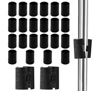 Moicstiy 25 pares de clips de bloqueo de estante de alambre de 1 pulgada, clips de plástico de repuesto para estantes de poste de madera y metal