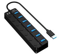 MOIDHSAG Concentradores USB 3.0 USB adaptador de datos hubs divisor de 23 cm cable múltiple expansor 5 Gbps multiUSB Splitter Hubs para ordenador