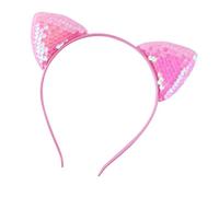 MOIDHSAG Unique Ear Hairband Decorated Sparkling Blue Sequins Headpieces Headpieces Cosplay Headband for Women Girls And Everyday Wear