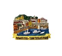 Moiilvcla Donostia San Sebastián España Imán para nevera 3D recuerdo de viaje decoración de nevera calcomanía magnética colección Craft Collection