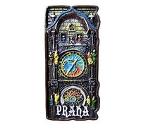 Moiilvcla Reloj astronómico de Praga, República Checa, imán para nevera, recuerdo de viaje, decoración 3D, pegatina magnética para decoración de nevera, colección artesanal